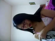 Azjatyckie Okulary Dziewczyna Grać Cipka